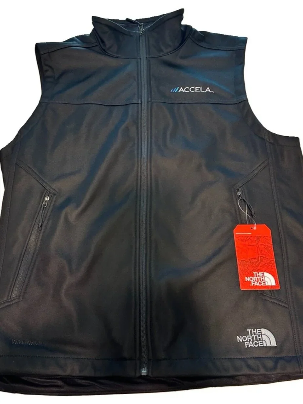 NwT The North Face Ridgewall Vest Large Black Soft Shell Full Zip Unisex ACCELA